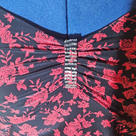 Express Red and Black Halter Dress, Sz L - Picture 2 of 8